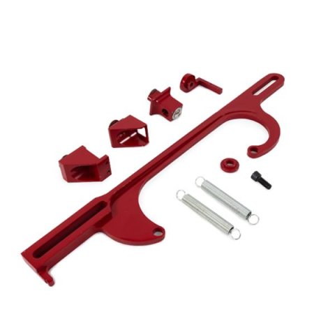 Top Street Performance Throttle Cable Brackets JM3101R ALUMINUM THROTTLE CABLE BRACKET KIT FOR HOLLEY 4150/4160 STYLE CARBURETORS, RED