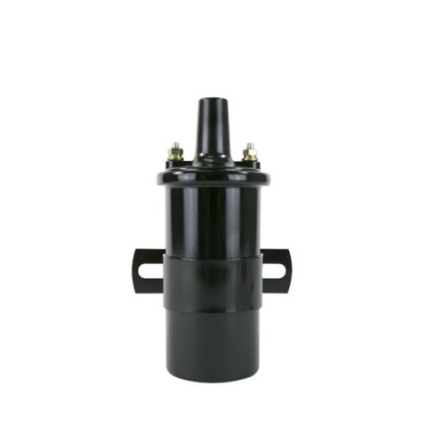Top Street Performance Ignition Coils JM6927BK IGNITION COIL - CANISTER ROUND OIL-FILLED, 45K VOLT, FEMALE SOCKET, INCLUDING MOUNTING KIT, BLACK