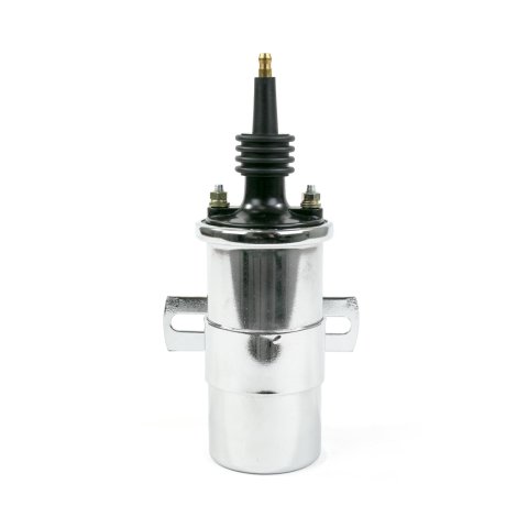 Top Street Performance Ignition Coils JM6928C IGNITION COIL - CANISTER ROUND OIL-FILLED, 45K VOLT, MALE SOCKET, INCLUDING MOUNTING KIT, CHROME