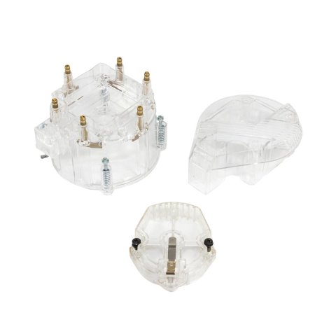 Top Street Performance Distributor Cap and Rotor Kits JM6952CL HEI DISTRIBUTOR CAP & ROTOR KIT - SUPER CAP, COIL COVER, ROTOR, V6/I6 ENGINE, CLEAR
