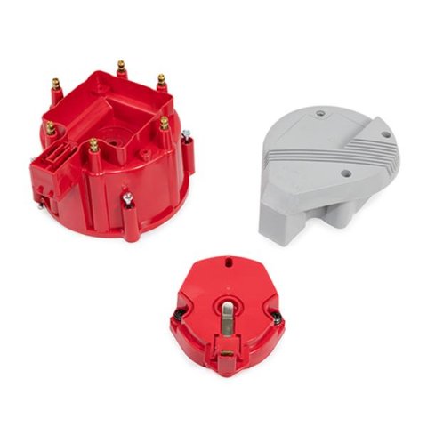 Top Street Performance Distributor Cap and Rotor Kits JM6952R HEI DISTRIBUTOR CAP & ROTOR KIT - SUPER CAP, COIL COVER, ROTOR, V6/I6 ENGINE, RED