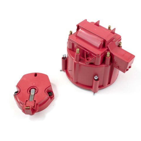 Top Street Performance Distributor Cap and Rotor Kits JM6953R HEI DISTRIBUTOR CAP & ROTOR KIT - OEM CAP, COIL COVER, ROTOR, V6/I6 ENGINE, RED