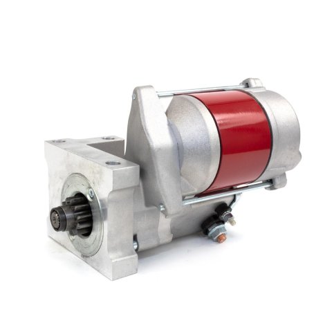 Top Street Performance Starters JM7007R STARTER - CHEVY SB/BB, 1.9HP STARTER, STAGGERED MOUNT, 168 TOOTH FLYWHEEL, DENSO STYLE, RED