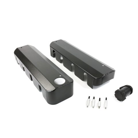 Top Street Performance LS Ignition Coil Covers JM8081-7BK Covers, LS, Aluminum, Matte Black Powdercoated, Chevrolet, Small Block LS, Pair