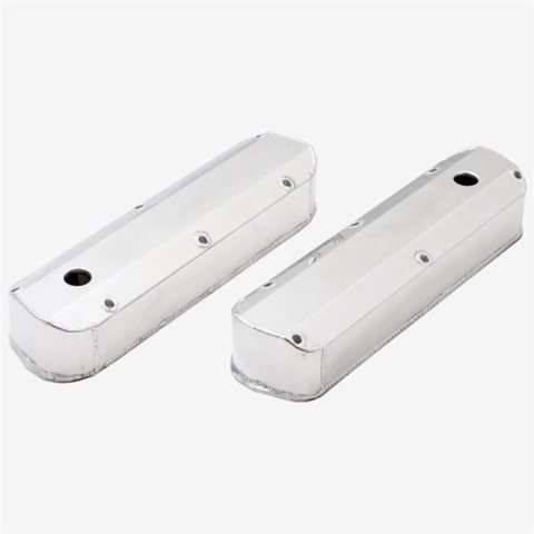 Top Street Performance Fabricated Aluminum Valve Covers JM8093-7P ALUMINUM TALL FABRICATED VALVE COVER - FORD SB, LONG BOLT, WITH BREATHER HOLE, POLISHED