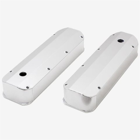Top Street Performance Fabricated Aluminum Valve Covers JM8094-7CA ALUMINUM TALL FABRICATED VALVE COVER - FORD BB, LONG BOLT, WITH BREATHER HOLE, CLEAR AWITHDIZED
