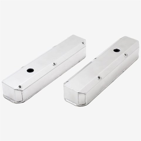 Top Street Performance Fabricated Aluminum Valve Covers JM8096-7P Covers, Tall, Aluminum, Polished, Long Bolt Design, Mopar, Small Block, Pair