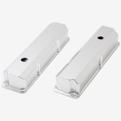 Top Street Performance Fabricated Aluminum Valve Covers JM8098-8CA ALUMINUM TALL FABRICATED VALVE COVER - FORD FE, SHORT BOLT, WITH BREATHER HOLE, CLEAR ANODIZED