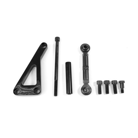 Top Street Performance Alternator Brackets JM9101BK Bracket, Passenger Side, Billet Aluminum, Black, Chevy, Small Block, Long, Kit