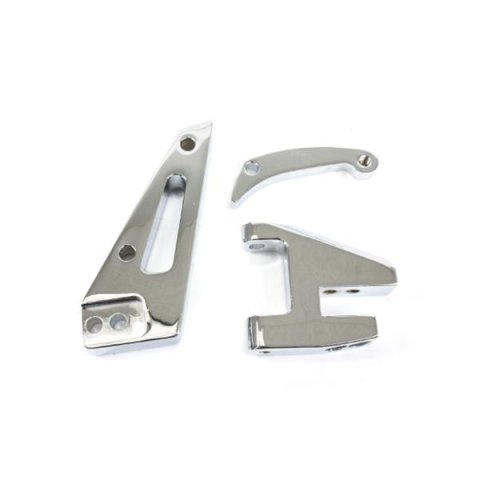 Top Street Performance Alternator Brackets JM9102C ALUMINUM ALTERNATOR BRACKET KIT - CHEVY SB, SHORT WATER PUMP, DRIVER SIDE, CHROME