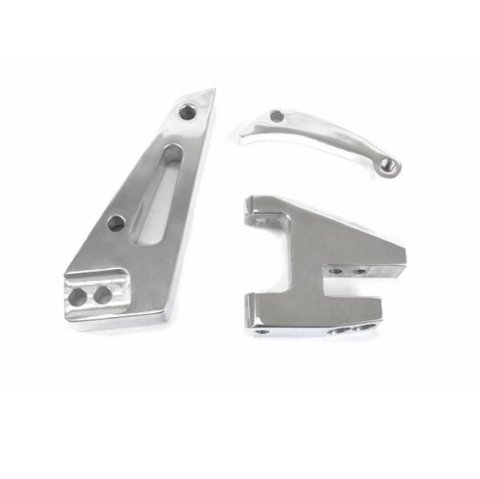 Top Street Performance Alternator Brackets JM9102P ALUMINUM ALTERNATOR BRACKET KIT - CHEVY SB, SHORT WATER PUMP, DRIVER SIDE, POLISHED