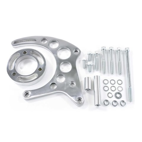 Top Street Performance Alternator Brackets JM9121P SBC ALTERNATOR BRACKET FOR GILMER BELT DRIVE KIT, POLISHED