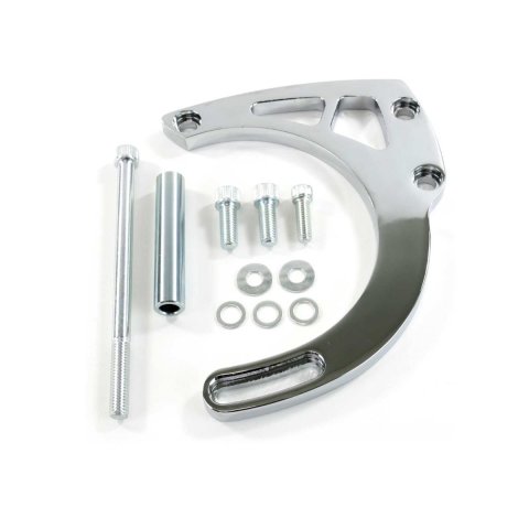 Top Street Performance Alternator Brackets JM9131C CHEVY SB LWP, MID MOUNT, ALUMINUM ALTERNATOR BRACK KIT, CHROME