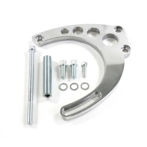 Top Street Performance Alternator Brackets JM9133P Bracket, Chevy BB, Mid Mount, Billet Aluminum, Polished, Kit