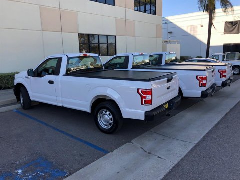 Truck Cover USA American Roll Tonneau Covers CR100 Covers, Roll, Retractable, Hard Style, Aluminum, Black Textured, 8 ft. Bed Length, Ford, Each