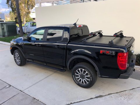 Truck Cover USA American Roll Tonneau Covers CR167 Covers, Roll, Retractable, Hard Style, Aluminum, Black Textured, 6 ft. Bed Length, Ford, Each