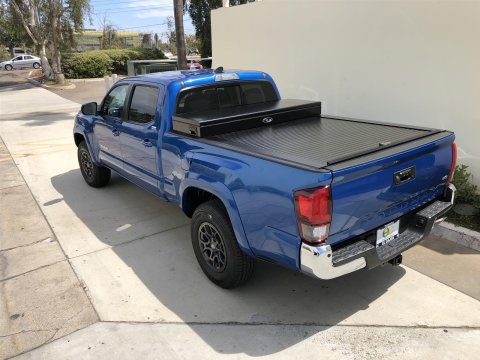 Truck Cover USA American Work Covers CRT443 Tonneau Covers, Covers, Retractable, Hard Style, Aluminum, Black Textured, 5 ft. Bed Length, Toyota, Each