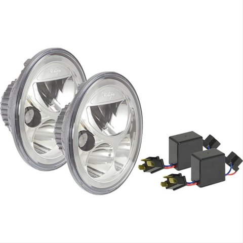 Vision X Vortex Headlights for 2007-2017 WRANGLER, 2018 WRANGLER JK - 9892733 Headlights, Vortex, LED, 7 in. Diameter, Round, 86 Watt, Clear Lens, Chr
