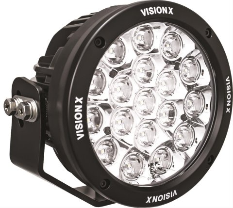 Vision X LED Cannon Series Auxiliary Lights 9907505 Lights, Canon Series, Multi-LED Driving, 6.7 in.Round, Black Housing, Clear Lens, 126 watts, Each