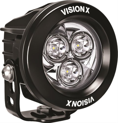 Vision X LED Cannon Series Auxiliary Lights 9912141 Lights, Canon Series, Multi-LED Driving, 3.7 in.Round, Black Housing, Clear Lens, 21 watts, Each