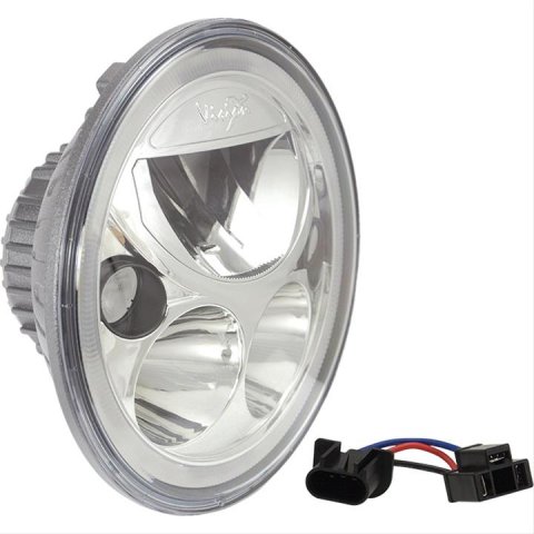 Vision X Vortex Headlights 9891217 Head Light, 7 in. Round, LED, Clear Lens, Chrome Housing, Each