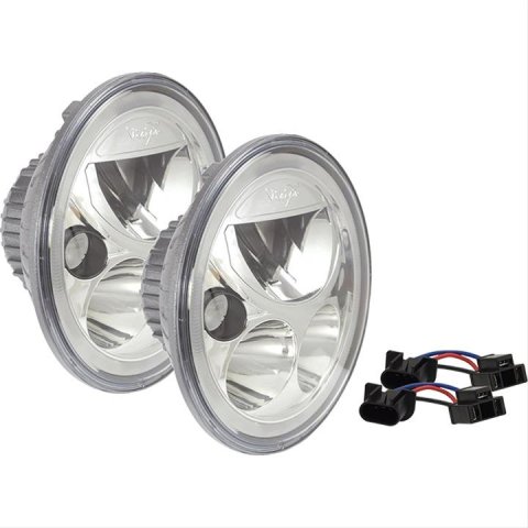 Vision X Vortex Headlights 9891224 Head Lights, 7 in. Round, LED, Clear Lens, Chrome Housing, Pair