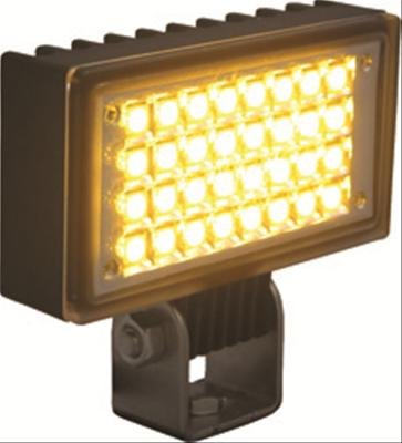 Vision X Utility LED Flood Lights 9119298 Auxiliary Light, Utility, Flood, 3.52 x 3.19 in., Black Housing, Clear Lens, Amber Bulb, 6 watt, Each