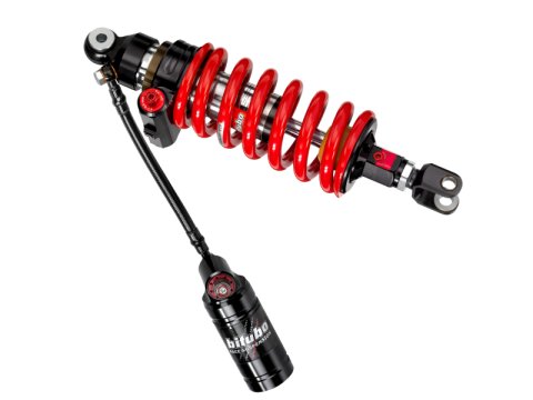 Bitubo CYU3 Monoshock Adjustable: Hydraulic Spring Preload, Reb., Double Comp., Length, Red Spring