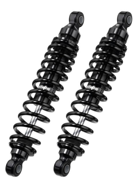 Bitubo WMB0 Twinshocks Adjustable: Spring Preload, Length 356mm, Dark Edition