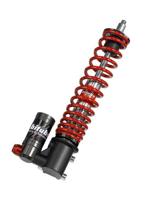 Bitubo YEV0 Monoshocks Front Adjustable: Spring Preload, Compression, Red Spring
