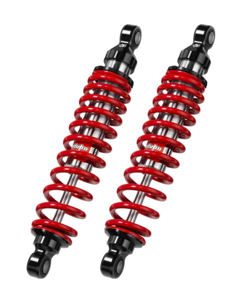 Bitubo WMB0 Twinshocks Adjustable: Spring Preload, Length 322mm, Red Spring