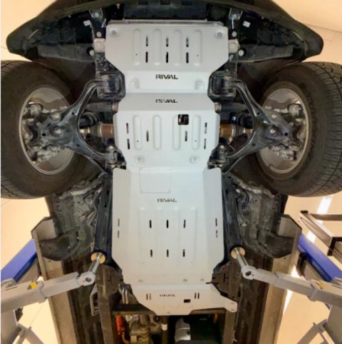 Rival Full Set 2015+ Ford F150 Powerboost RIVAL Aluminum Skid Plates (Bundled Kit)