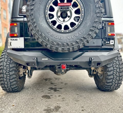 Rival 2018-2025 Jeep Wrangler JL Rear Aluminum Stubby Bumper