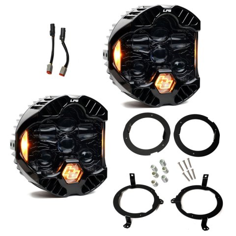 Baja Designs 18-25 Jeep Wrangler JL / 20-25 Gladiator JT DOT LP6 LED Headlight Kit - Amber