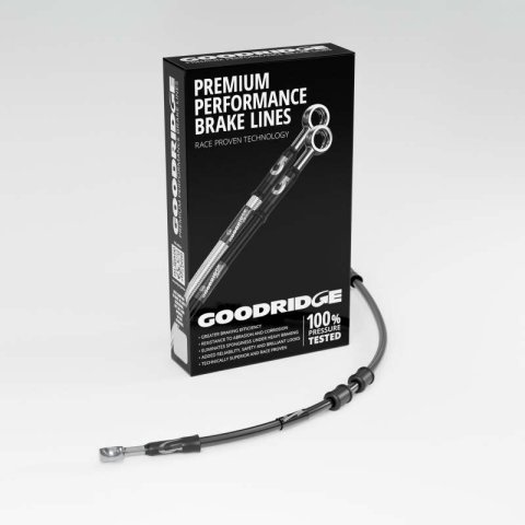 Goodridge 17-20 HD FLH Multi Model +2in Clutch Line Kit - Black