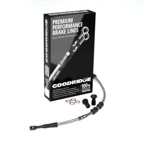 Goodridge 15-17 HD FLS Multi Model (w/ABS) -2in Clear Brake Line Kit w/Stainless Steel Fittings