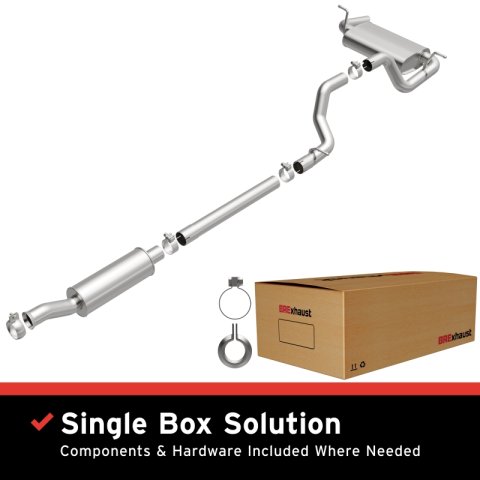 BRExhaust 18-24 Jeep Wrangler 3.6L Direct-Fit Replacement Exhaust System