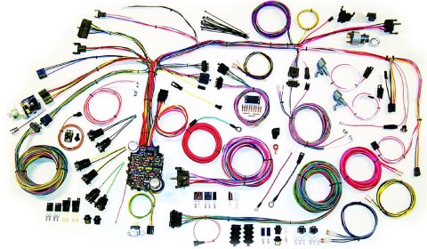 American Autowire Classic Update Series Wiring Harness Kits for 1967-1968 CAMARO - 500661 Harness, Series, 18 Circuit, Front Mount Fuse Block, Chevy, Kit