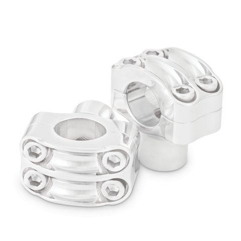 Burly Brand Reaper Riser Clamp 1-1/2in Tall for 1in Bar, Set - Chrome