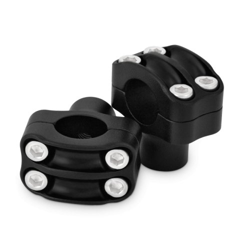 Burly Brand Reaper Riser Clamp 1-1/2in Tall for 1in Bar, Set - Texture Black