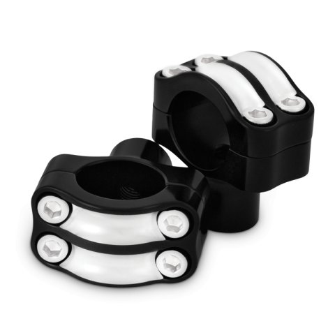 Burly Brand Reaper Riser Clamp 1-1/2in Tall for 1-1/4in Bar, Set - Black Machined
