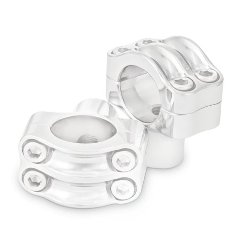 Burly Brand Reaper Riser Clamp 1-1/2in Tall for 1-1/4in Bar, Set - Chrome