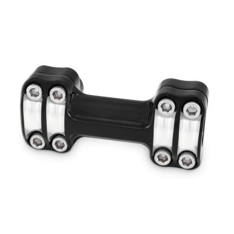 Burly Brand Reaper Riser Clamp 1-1/2in Tall for 1in Bar, One Piece - Black Machined
