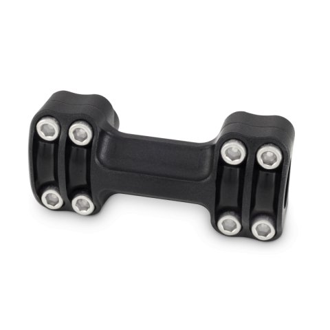 Burly Brand Reaper Riser Clamp 1-1/2in Tall for 1in Bar, One Piece - Texture Black