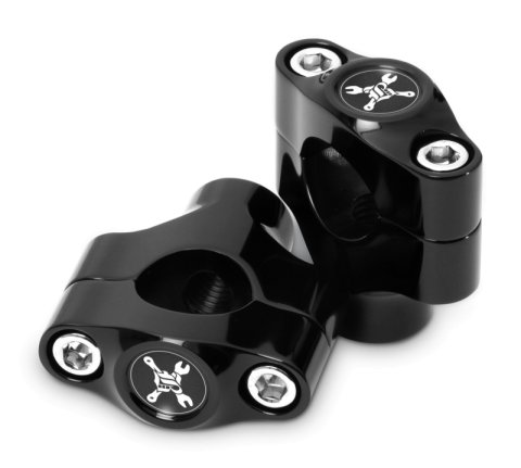Burly Brand Hawk Riser Clamp for 1in Bar, Set - Black