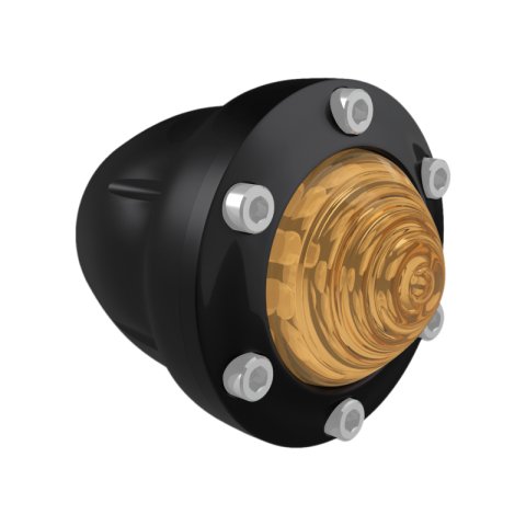 Burly Brand Universal Reaper Amber Front Led Turn Signal Set 5/16 Bolt - Black