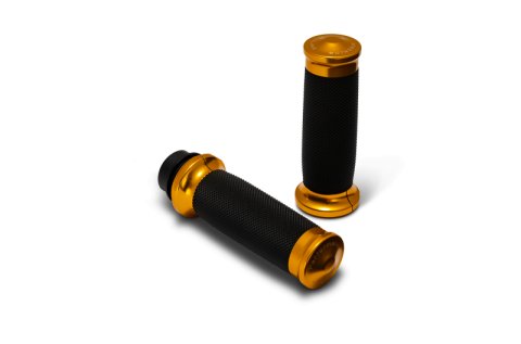 Performance Machine 08-23 Touring, 16-24 Softail TBW Contour Handle Grip Set - Gold