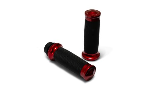 Performance Machine 08-23 Touring, 16-24 Softail TBW Contour Handle Grip Set - Red