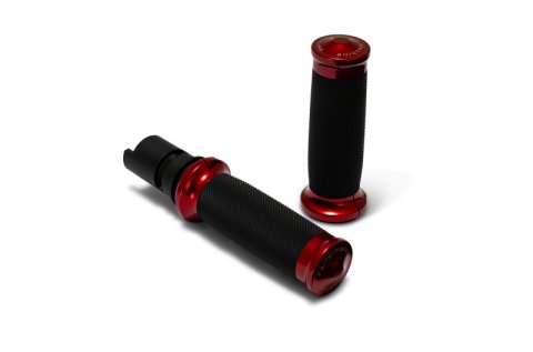 Performance Machine 24-25 Touring, 2025 Softail TBW Contour Handle Grip Set - Red