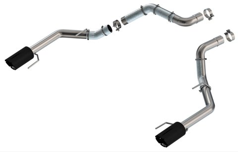 Borla 21-25 F-150 Ford Raptor 3in Tail Pipe Kit 5in Tip - Brawler Ceramic Black